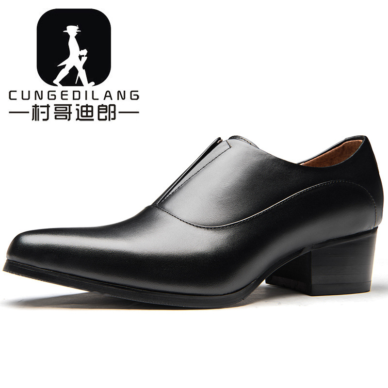 Men Shoes Louboutin - Sepatu kulit pria dengan hak tinggi