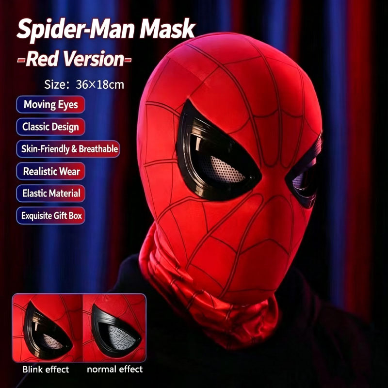 Men Shoes Models - Topeng Spider-Man Dengan Mata Yang Dapat