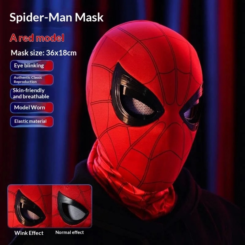 Men Shoes Models - Topeng Spider-Man Dengan Mata Yang Dapat