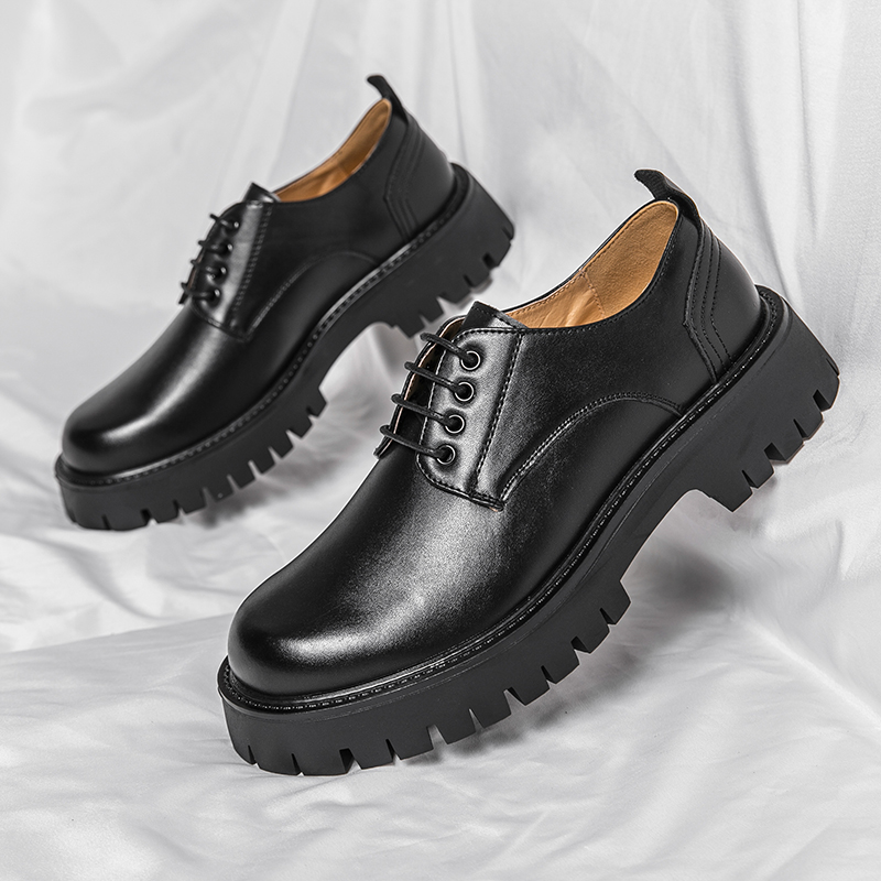 Men Shoes Louboutin - Platform Pria Kepala Besar Kulit Pria