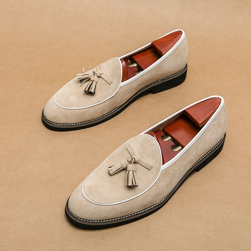 Men Shoes Louboutin - Sepatu Kulit Nubuck Kualitas Tinggi Buatan