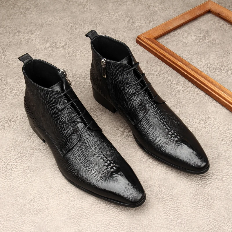Men Shoes For Wedding - Sepatu Boots Kulit Asli Pria Mewah