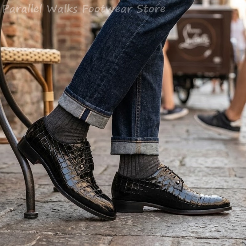 Sepatu Oxford Kulit Paten Pria - Men Shoes For Wedding ulasan dan harga