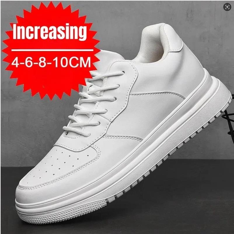 Sepatu Lift Pria Sepatu Penamb - Men Shoes White Colour ulasan dan harga