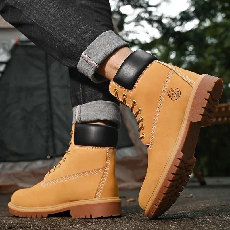Sepatu Boots Pria High Top Ber - Men Shoes Everyday ulasan dan harga