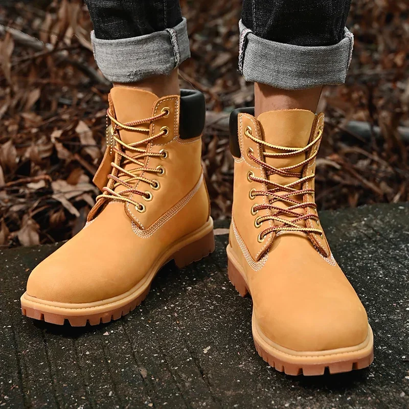 Sepatu Boots Pria High Top Ber - Men Shoes Everyday ulasan dan harga