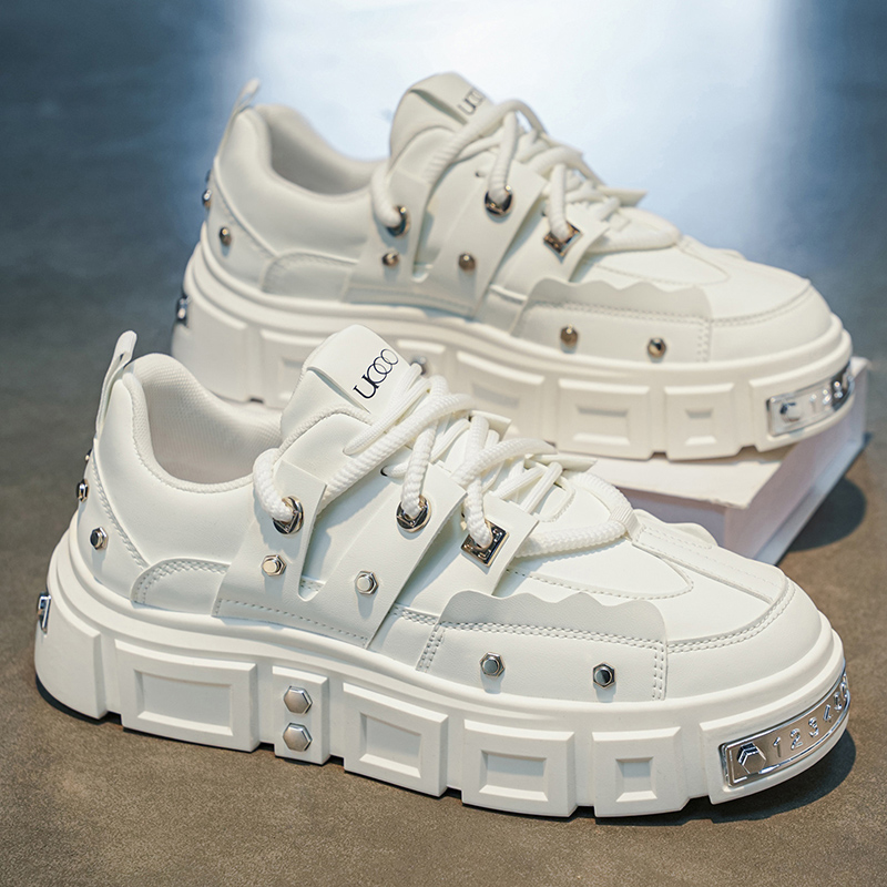 Sepatu Sneakers Pria Sol Tebal - Men Shoes White Colour ulasan dan harga